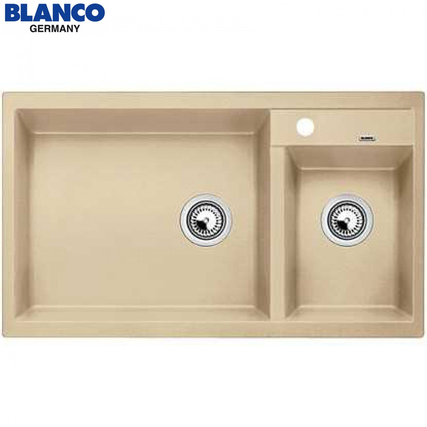 BLANCO METRA 9 香檳色 SILGRANIT 花崗岩雙盆台上星盆 513946