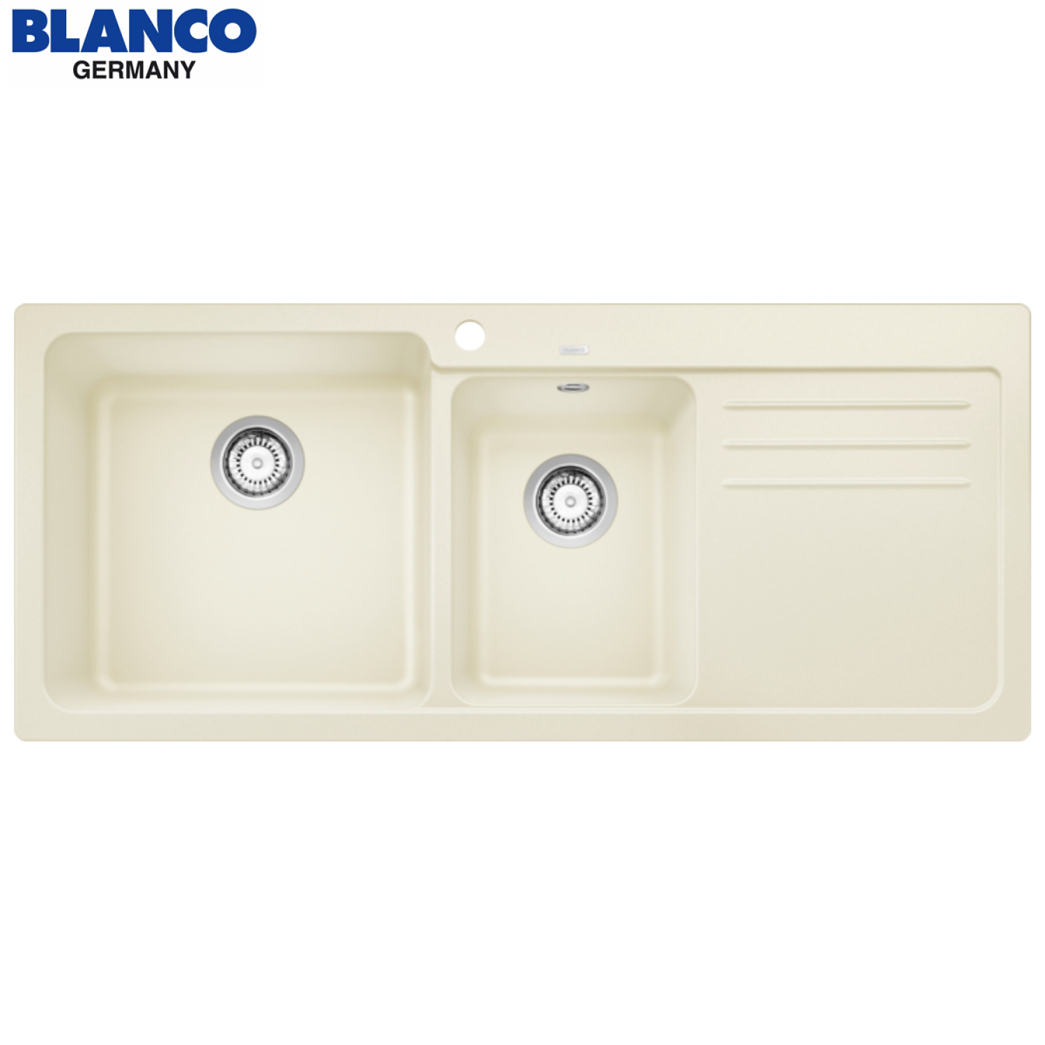 BLANCO NAYA 8 S 茉莉白花崗岩雙碗盆嵌入式星盆 519658