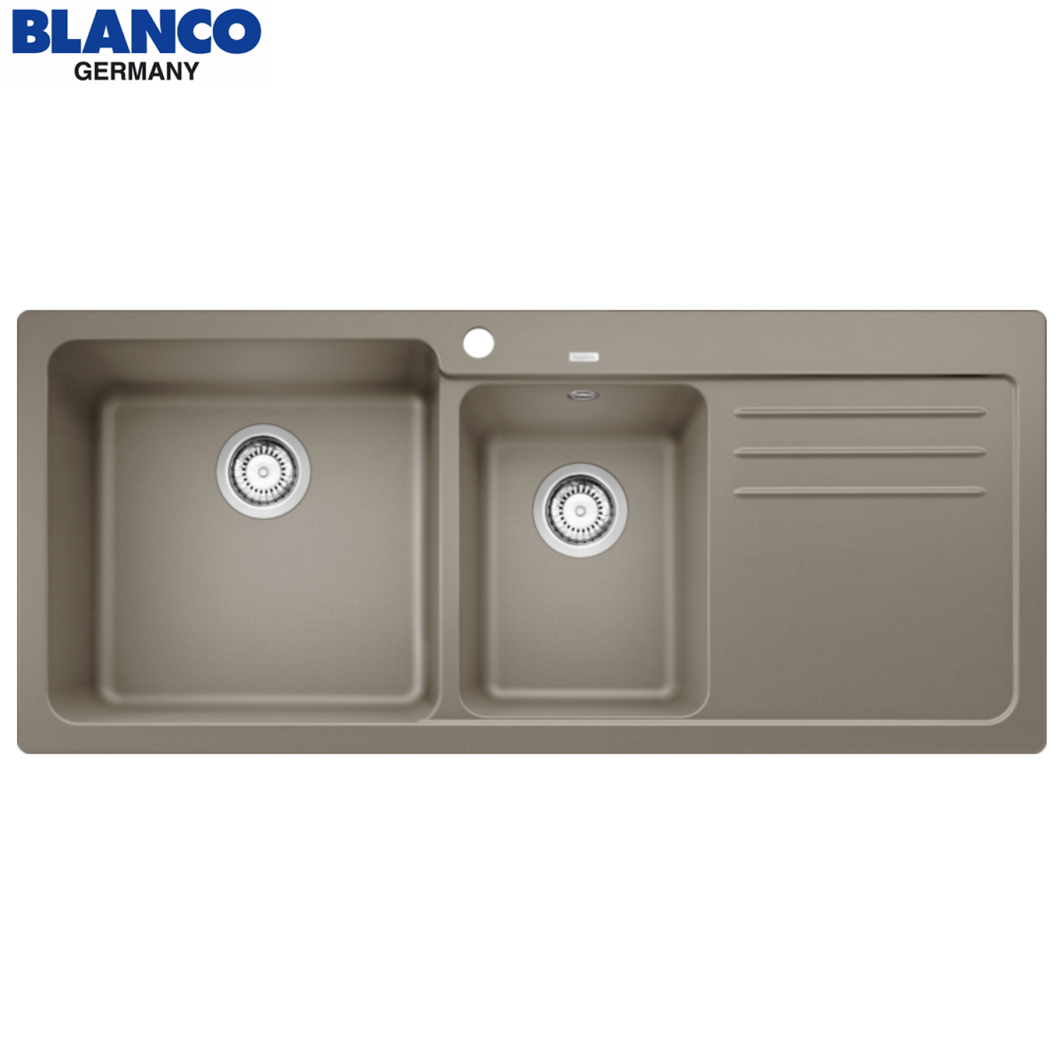BLANCO NAYA 8 S 519660 Tartufo 松露啡色 SILGRANIT 花崗岩雙盆台上星盆