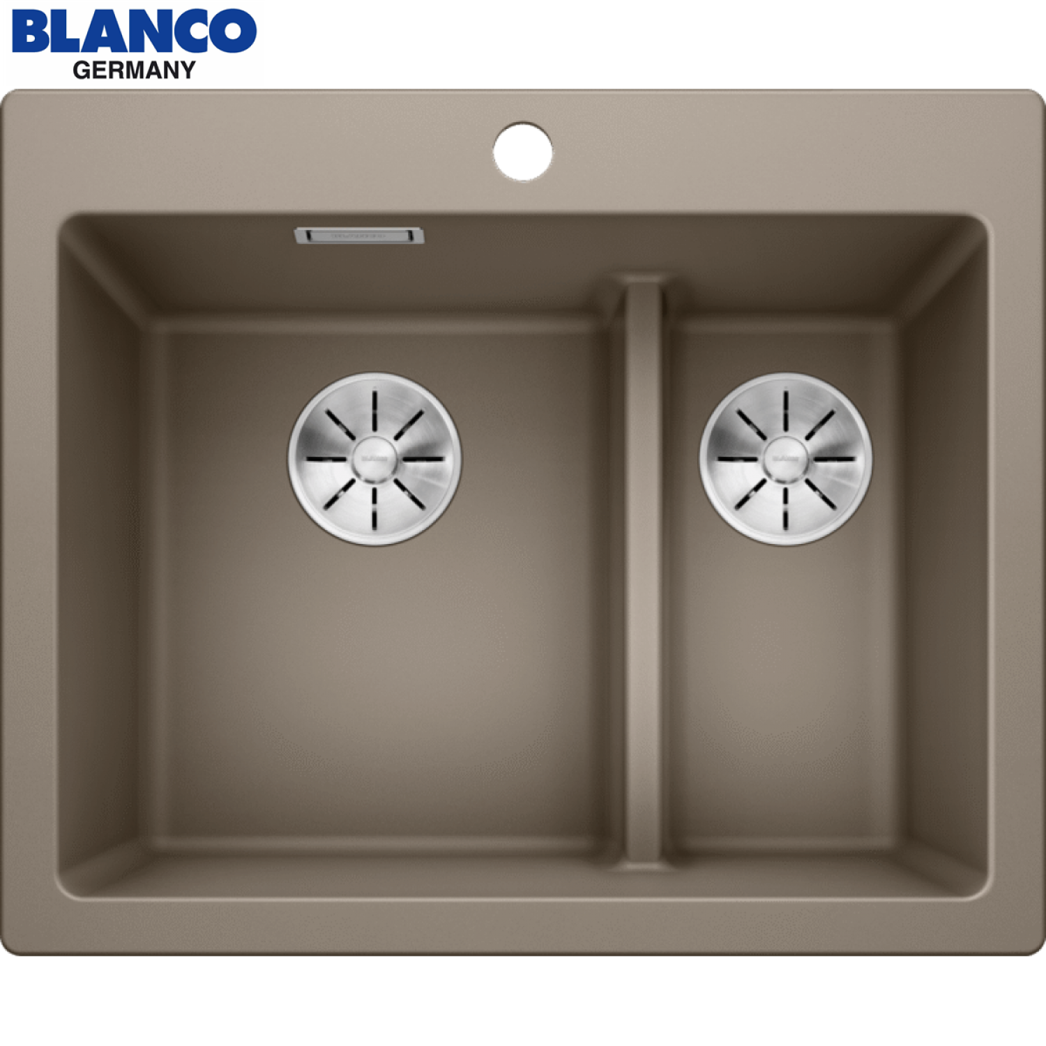BLANCO PLEON 6 Split 521696 SILGRANIT 花崗岩雙槽昇盤 Tartufo 松露色