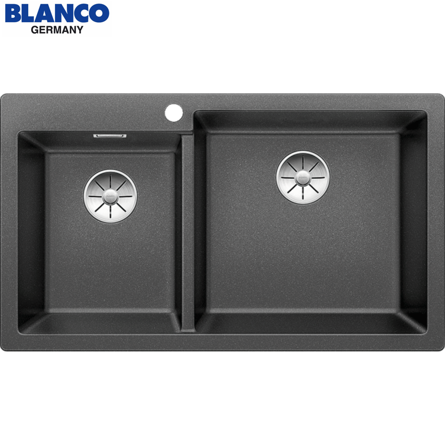 BLANCO PLEON 9 523057 SILGRANIT 花崗岩複合雙盆台上星盆 Anthracite 岩石灰