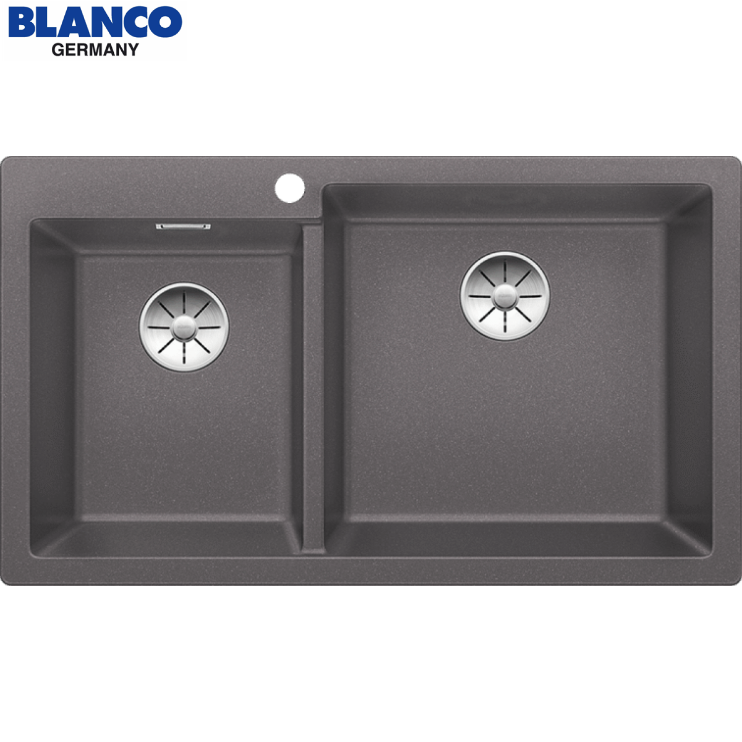 BLANCO PLEON 9 523058 岩石灰花崗岩雙碗盆台上星盆