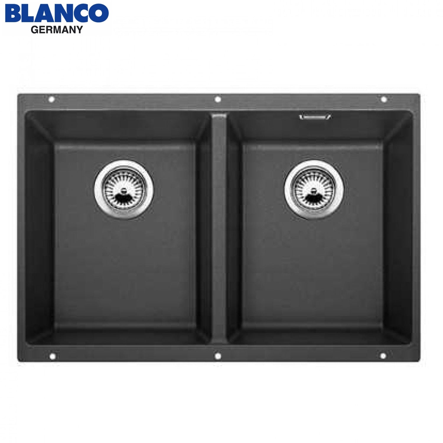 BLANCO SUBLINE 350/350-U 523574 Anthracite 岩石灰 花崗岩雙盆台下星盆