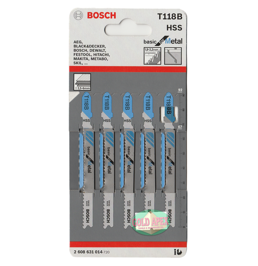 BOSCH T118B 積梳鋸片 (5片裝) (鋒鋼 HSS) | JACO 積高
